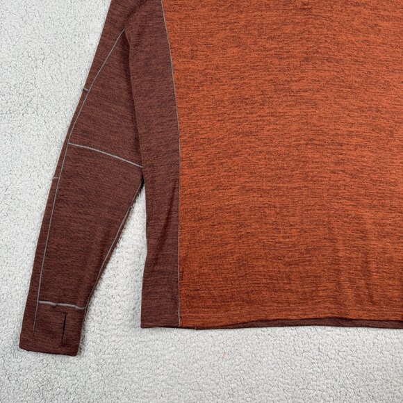 Kuhl Sweater Mens Large Timber Brown LS Lightweight Soft Brushed Knit Ryzer 1/4 - Picture 4 of 16